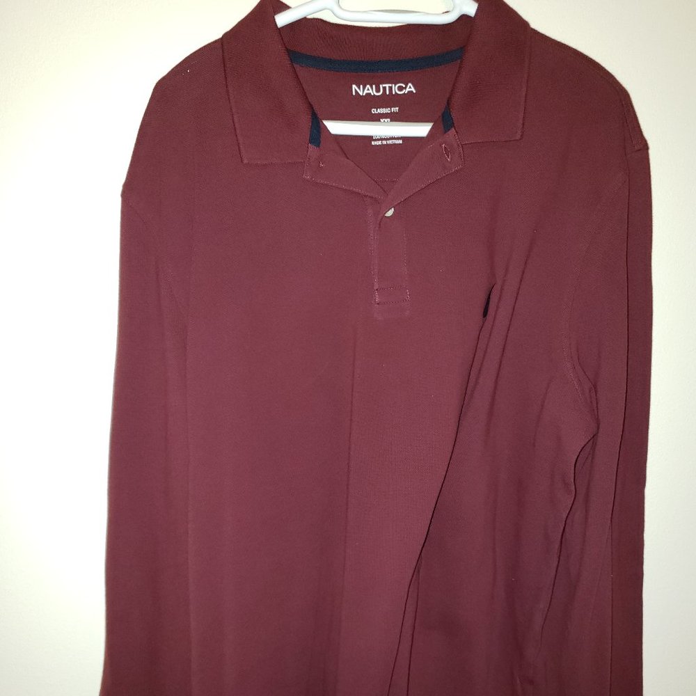 Nautica Men's Long Sleeve Polo - XXL